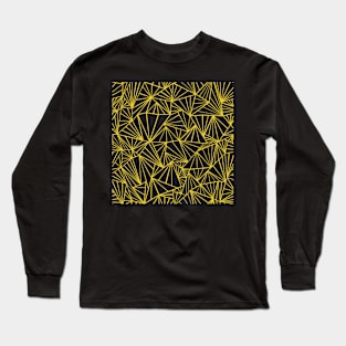 Abstract Fan Yellow Long Sleeve T-Shirt